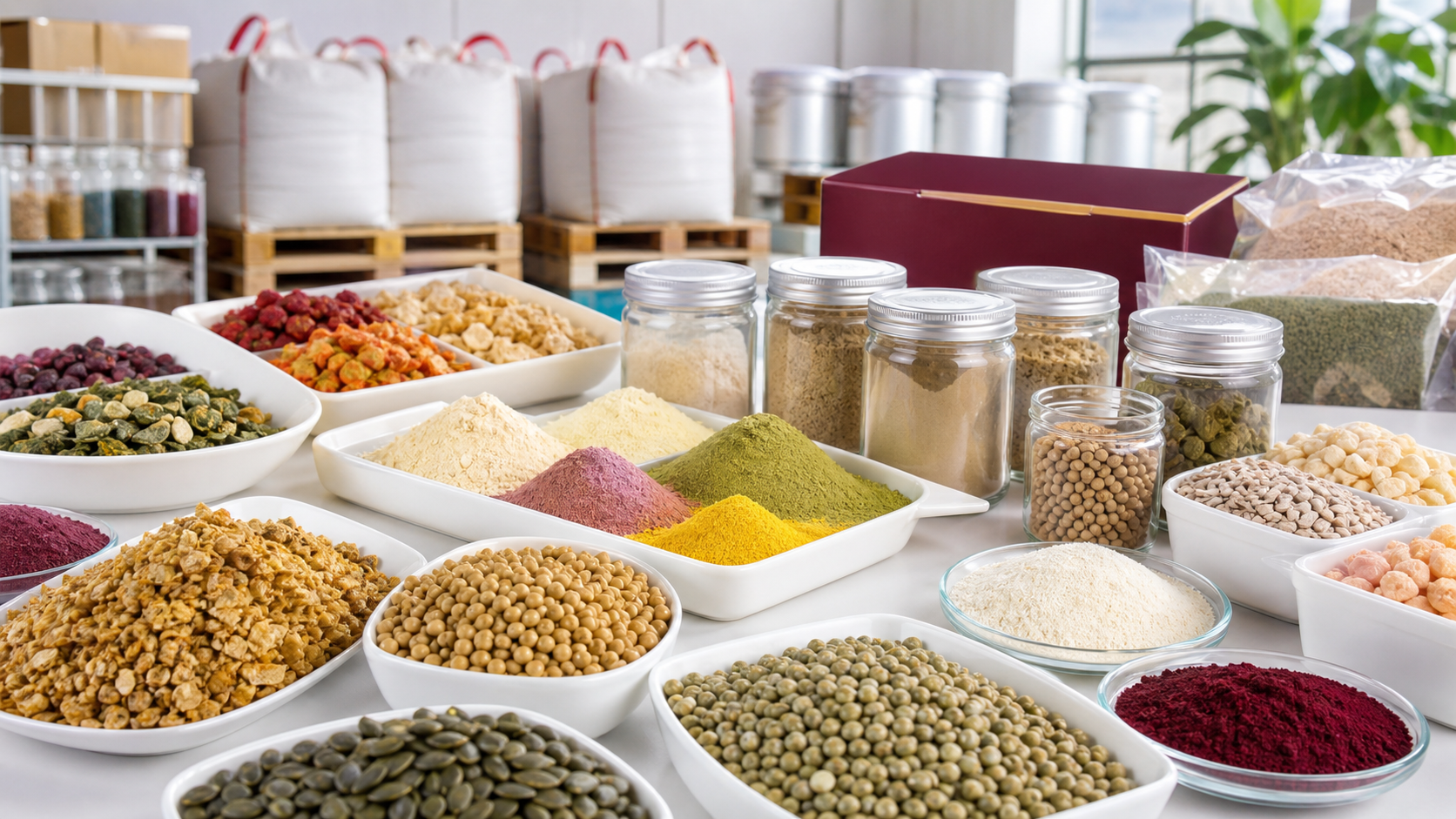 Food and feed ingredient samples prepared for export supply